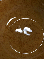 Terrafirma Ellen Evans Pottery 1998 Lid Garlic Brown Glaze Ceramic Covered Bowl