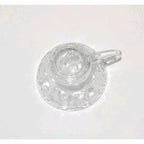 Princess House Fantasia Cup Poinsettia Crystal Pedestal Glass