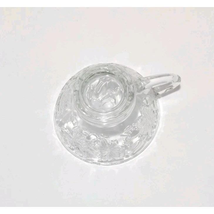 Princess House Fantasia Cup Poinsettia Crystal Pedestal Glass