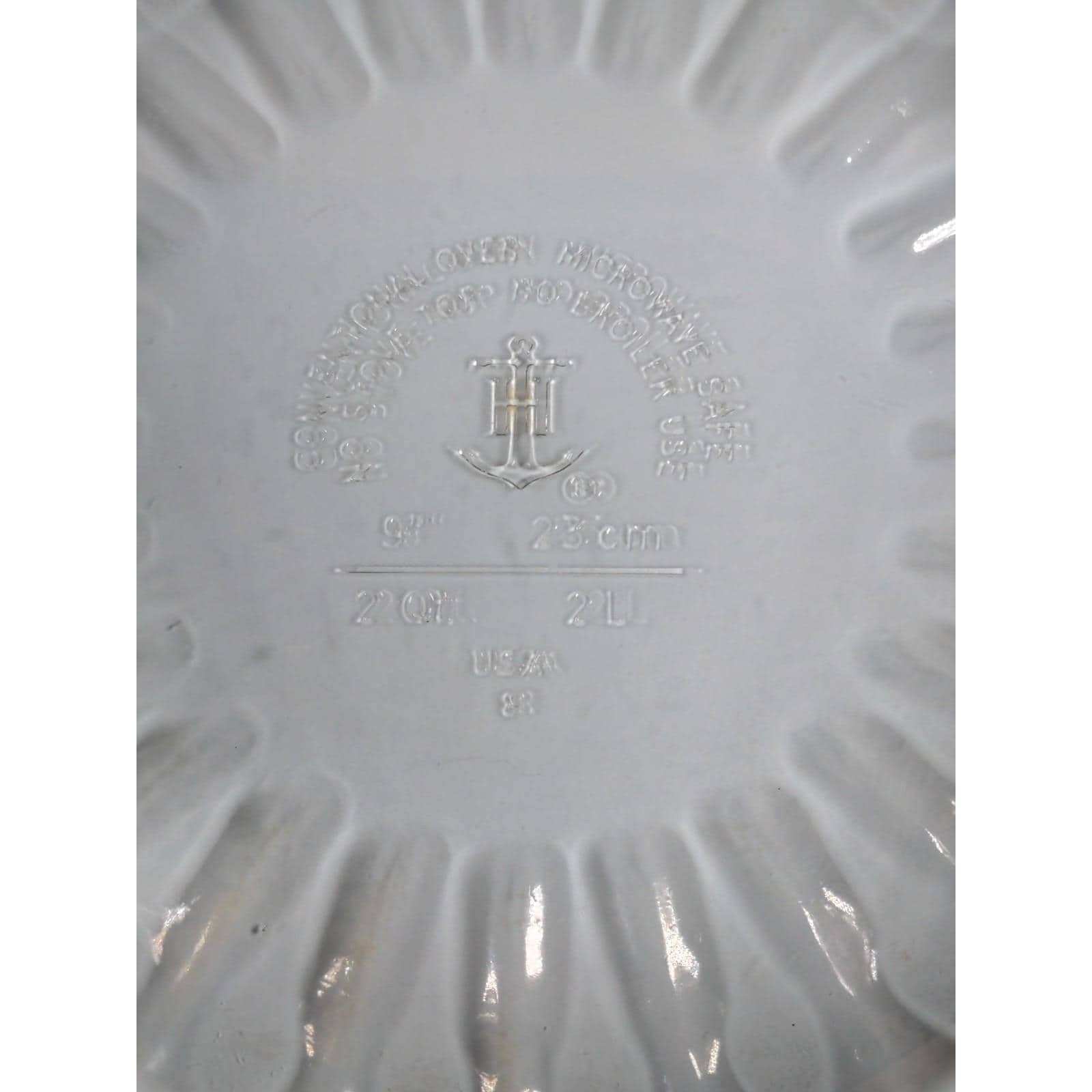 Vintage Clear Glass Handled Bowl Ribbed Glass Serving Bowl
