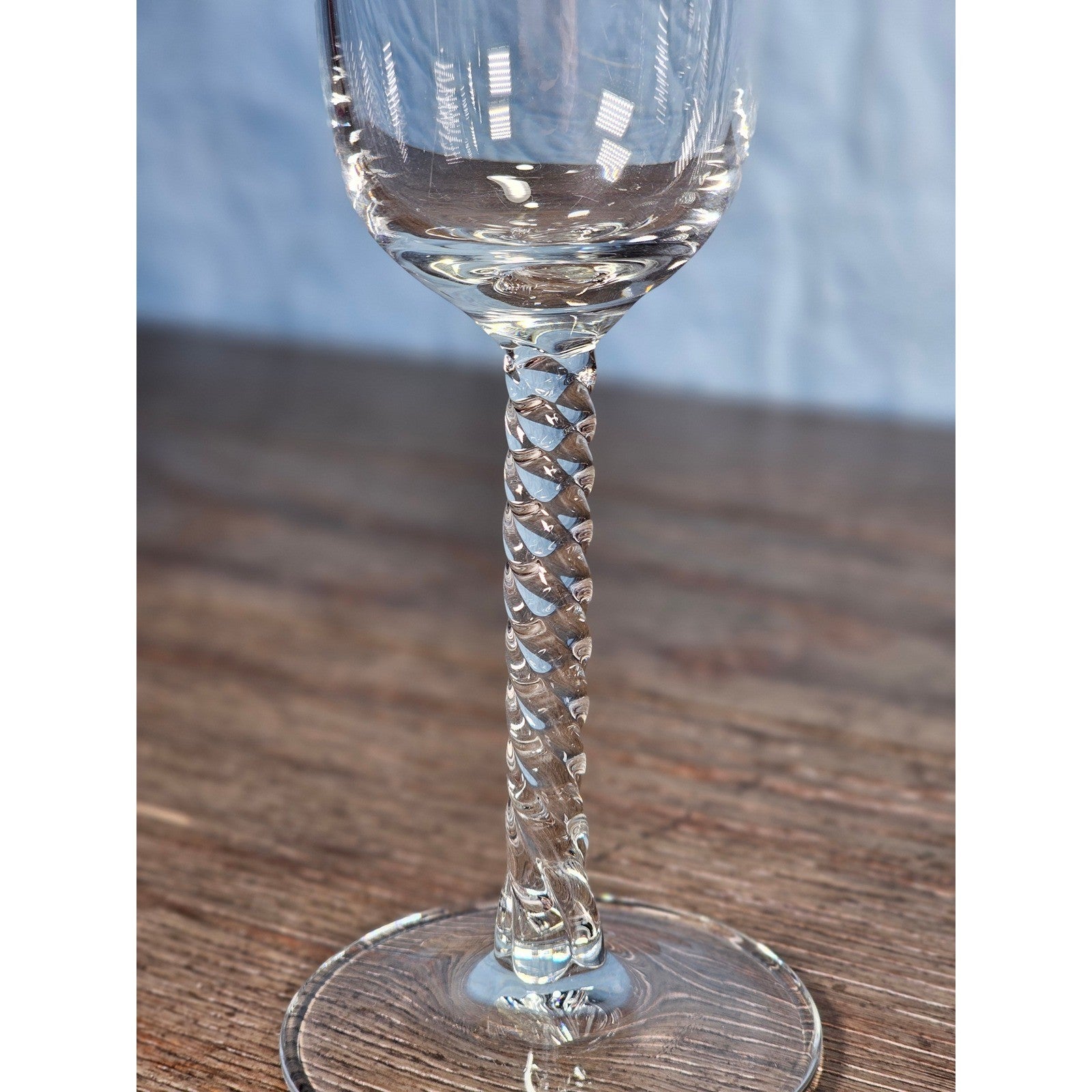 Vintage The Tides Inn Champagne Flutes Twisted Stem Glasses Set of 2