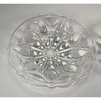 Anchor Hocking Footed Bowl Set Teardrop Dot 1960s Glass
