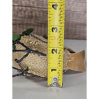 Set of 6 Burlap Bird Ornaments with Santa Hats Rustic Christmas Decor