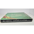 Vintage Crystal Christmas Tree Platter 12.75" Italy Holiday Serving Tray