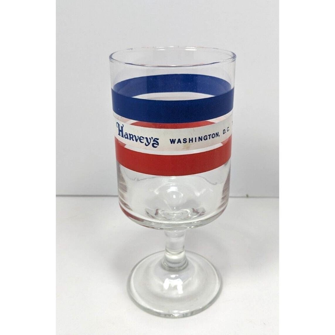 Harveys Washington DC Glass Restaurant Presidents Stemmed