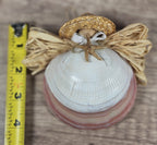 3x4 Sea Shell Angel Ornament with Starfish ~ Coastal Beach Christmas Decor