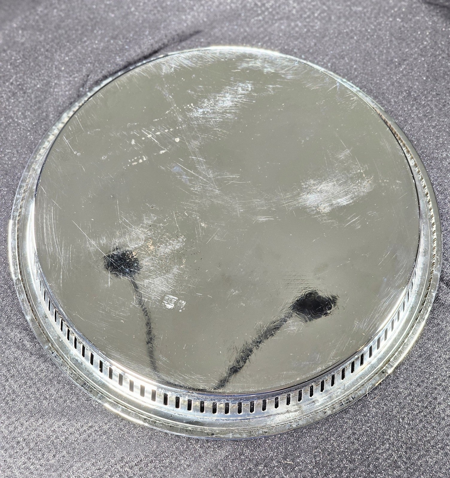 Irvinware Silver Plated Serving Tray 13" Vintage USA