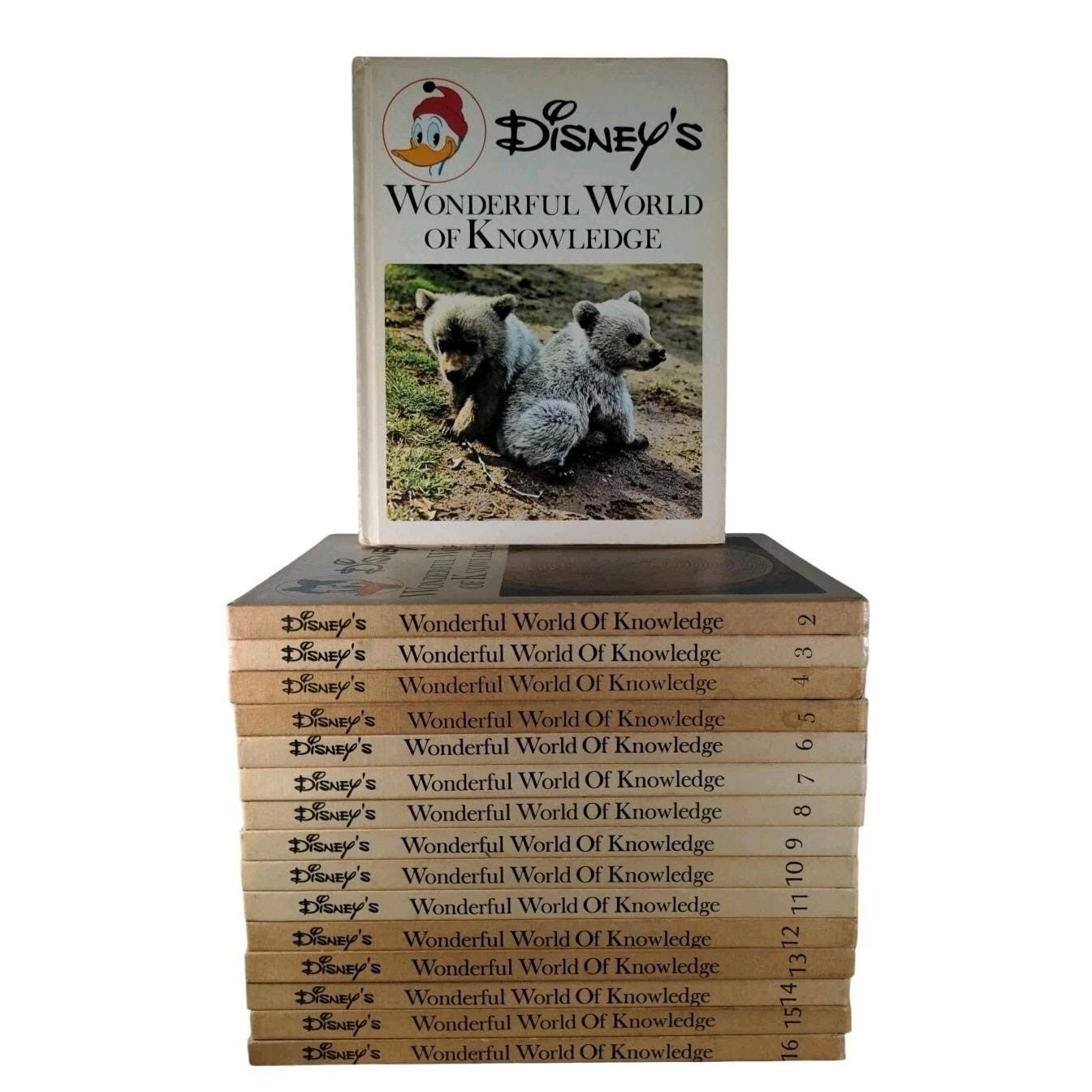 1971 Disney Wonderful World of Knowledge Set 16 Volumes Danbury