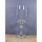Vintage Champagne Flute Twisted Stem Clear Glass Fluted Bowl Barware
