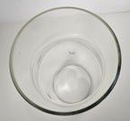 15″ Clear Glass Hurricane Vase – Starburst Etch Design, Tall Centerpiece