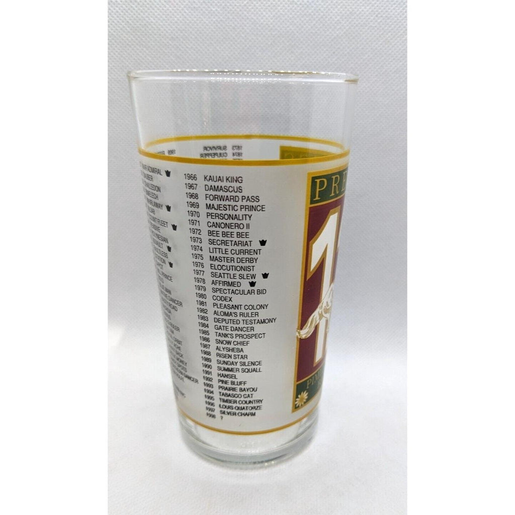 1998 Preakness Stakes Glass 123rd Running Libbey