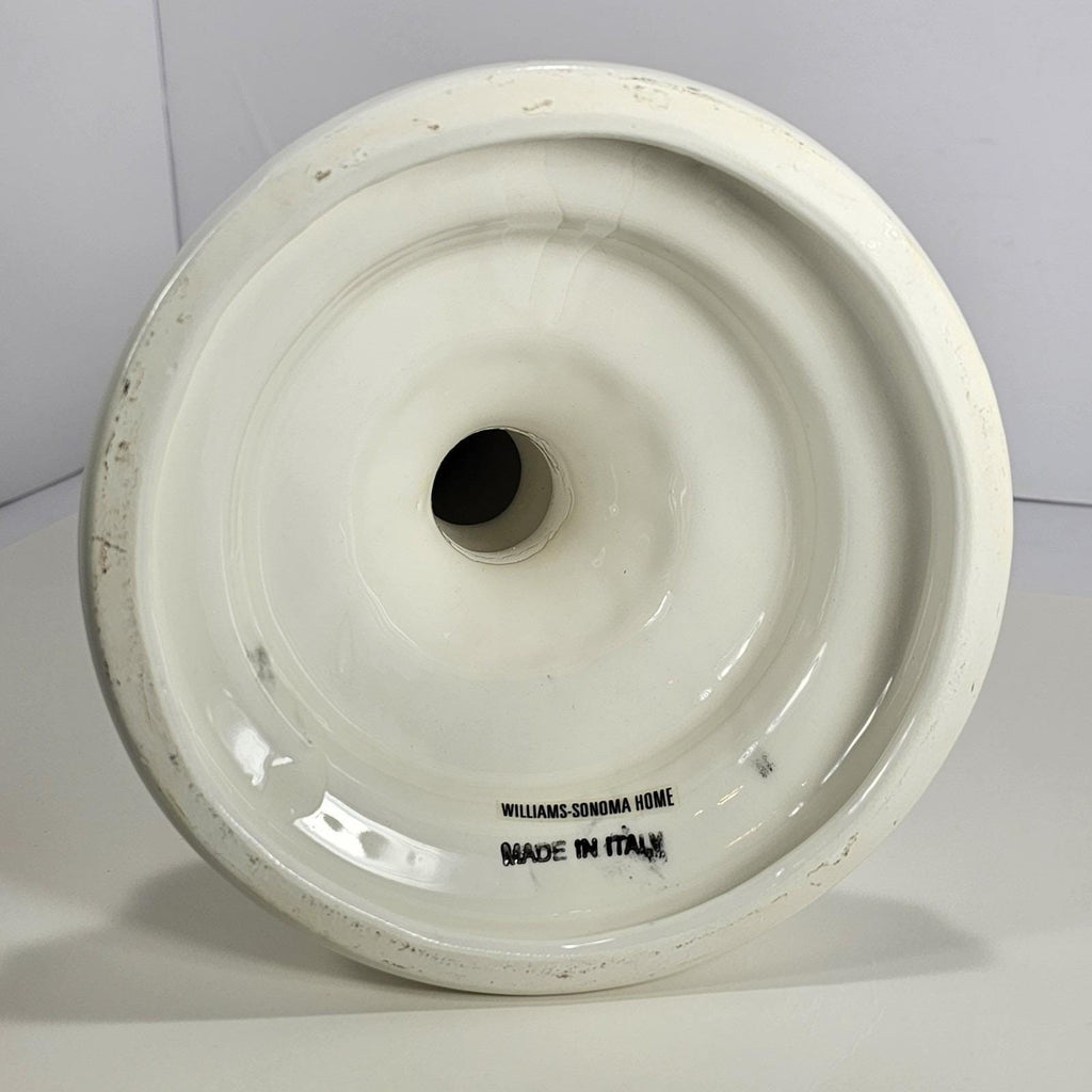 Williams Sonoma Candle Holder White Porcelain Italy Tall
