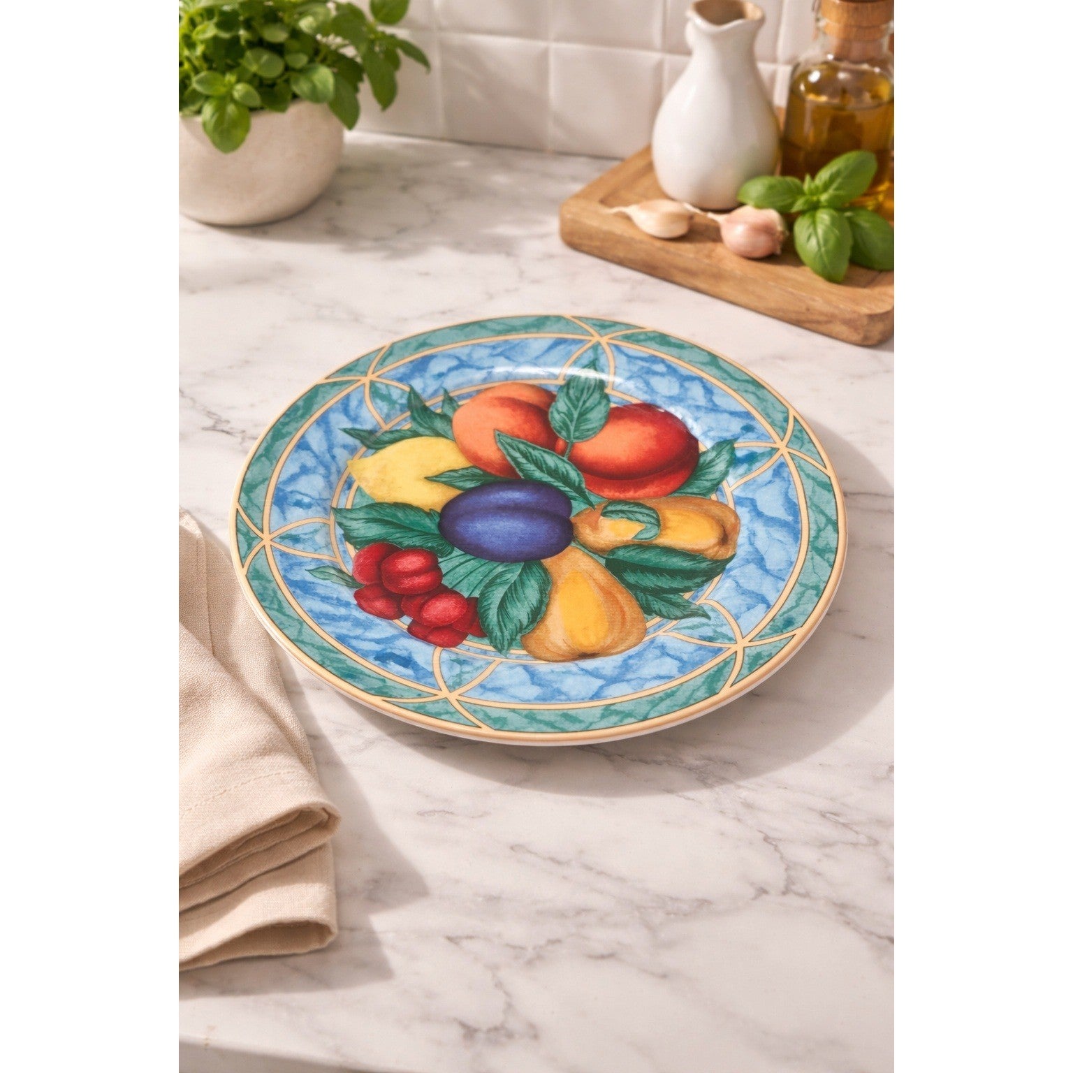 Casual Victoria & Beale Forbidden Fruit Salad Plate 7 5/8" Vintage