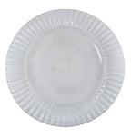 Set Of 6 White Embossed Dinner Plates Thomson Pottery 10.75 Inch Ceramic