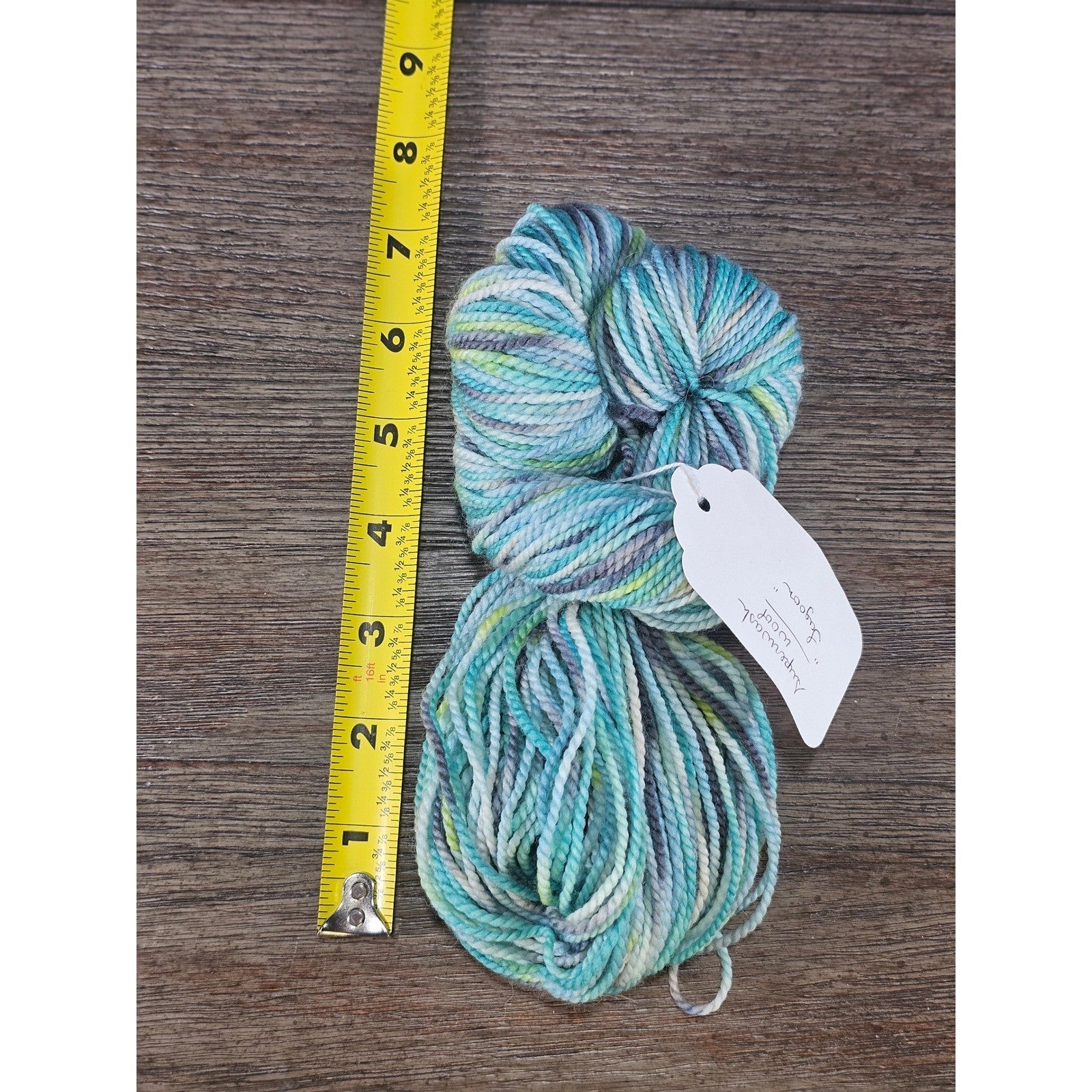 Handpainted Superwash Wool Yarn – Lagoon – ~130 Yards – Fingering Weight