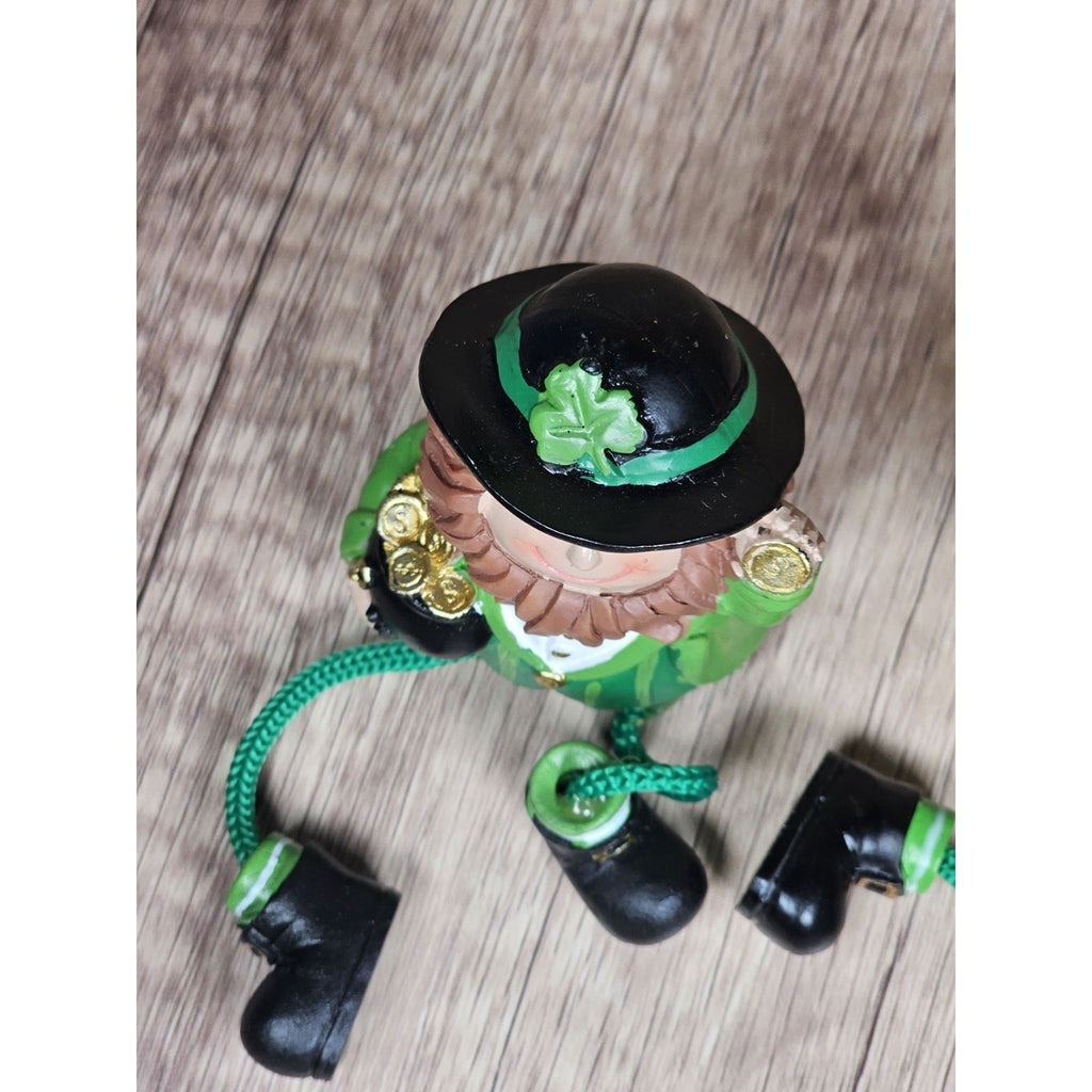 Set of 3 Sitting Leprechauns with Dangling Legs St Patricks Day Decor