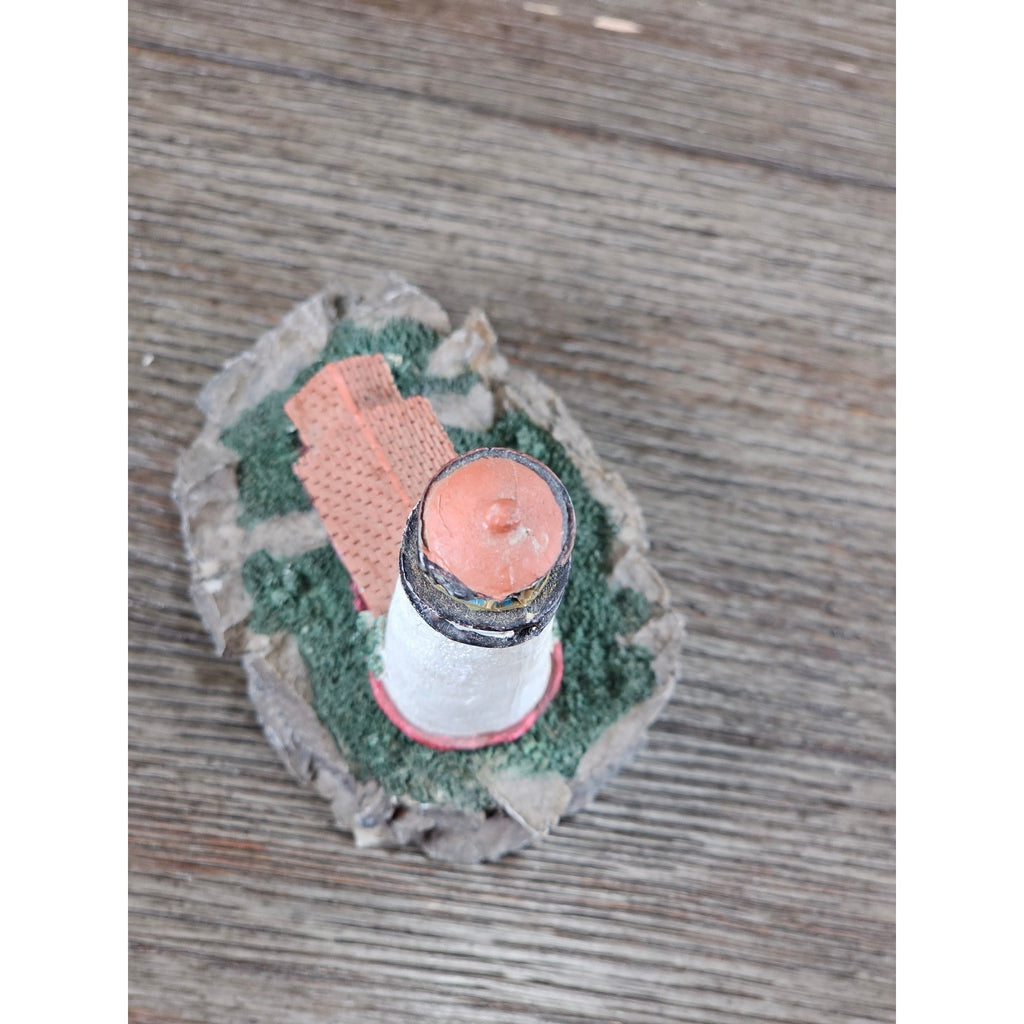 Miniature Lighthouse Figurine Hollow Resin Coastal Decor 4 Inch Nautical