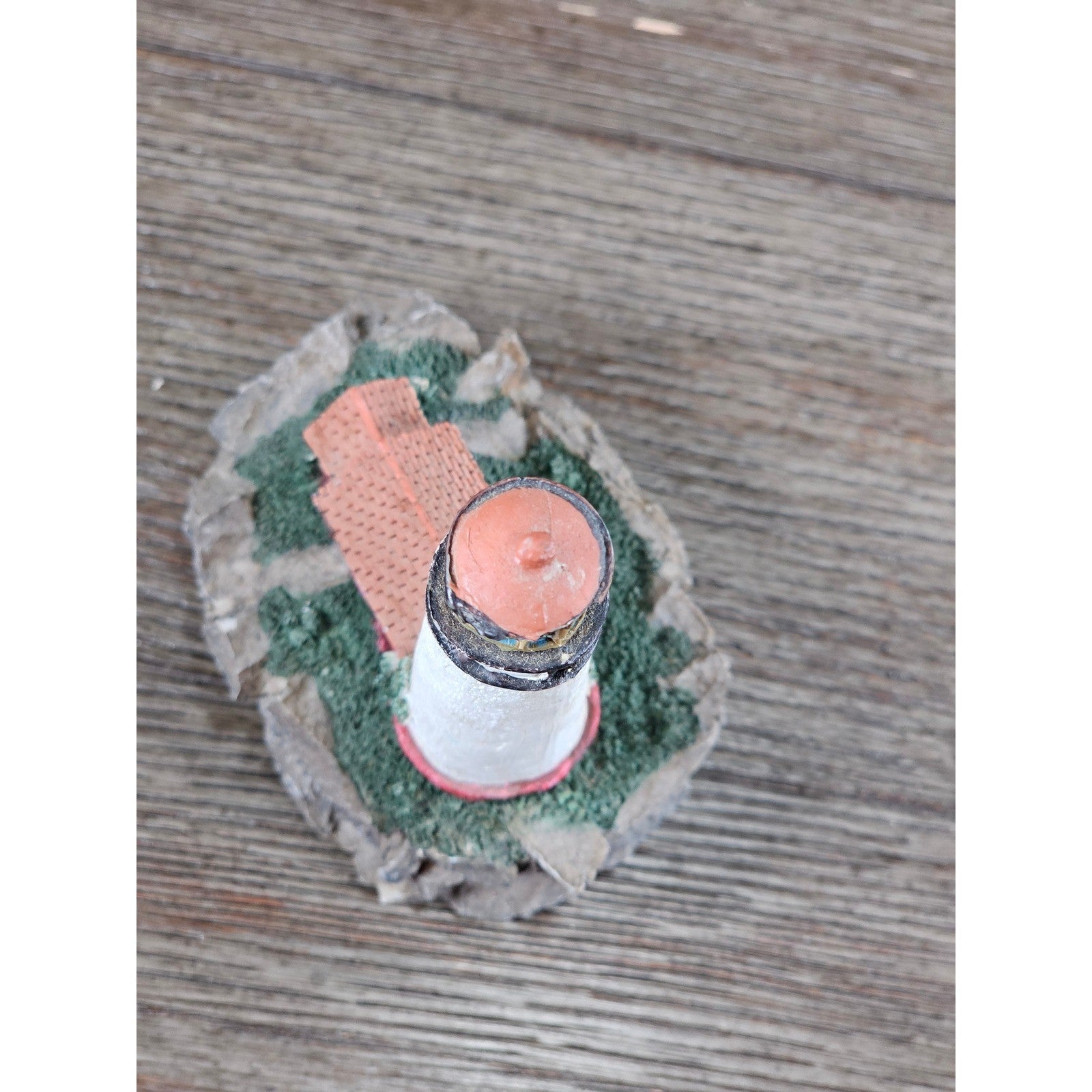 Miniature Lighthouse Figurine Hollow Resin Coastal Decor 4 Inch Nautical