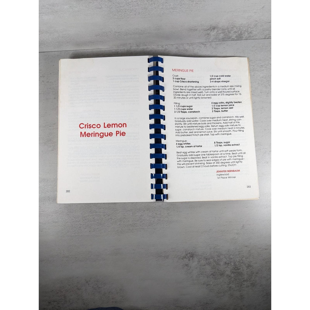 1989 LA County Fair Cookbook Award Winning Recipes Spiral Bound