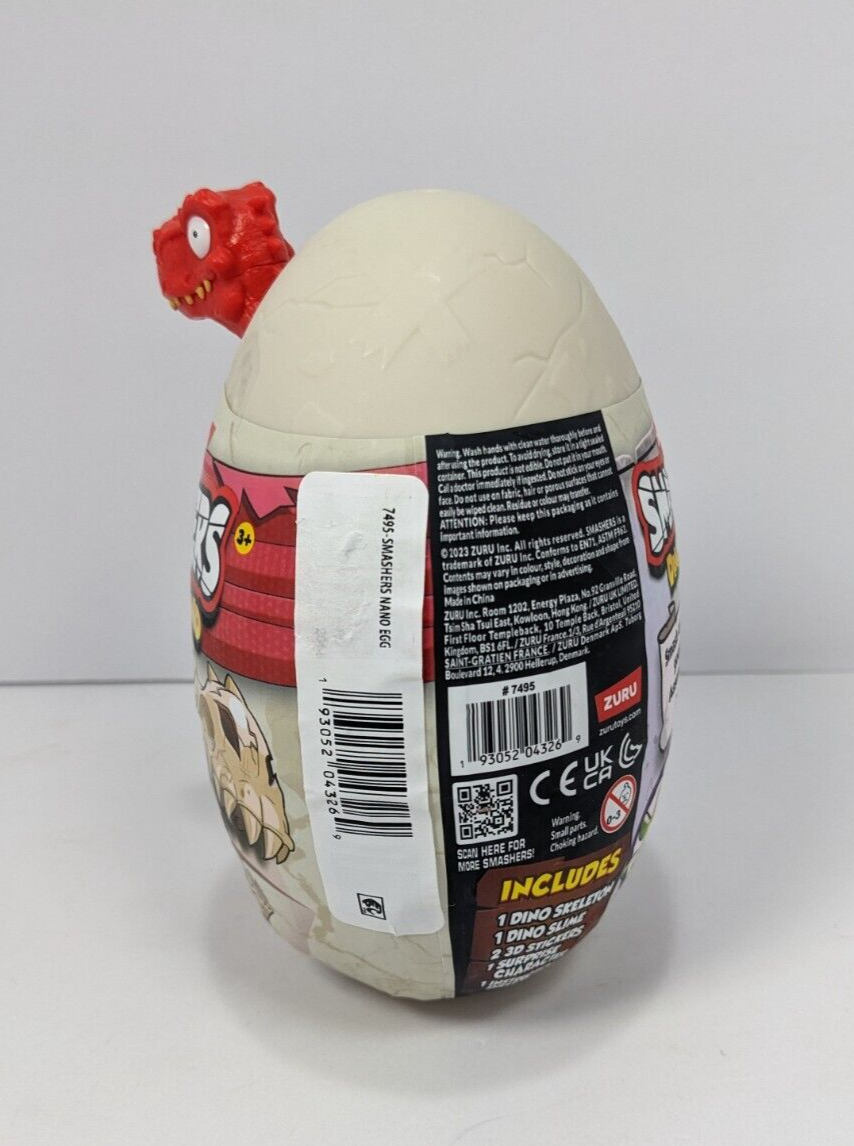 Zuru Smashers Dino Island Mystery Egg w/ Surprise Items-- Red Dino Egg