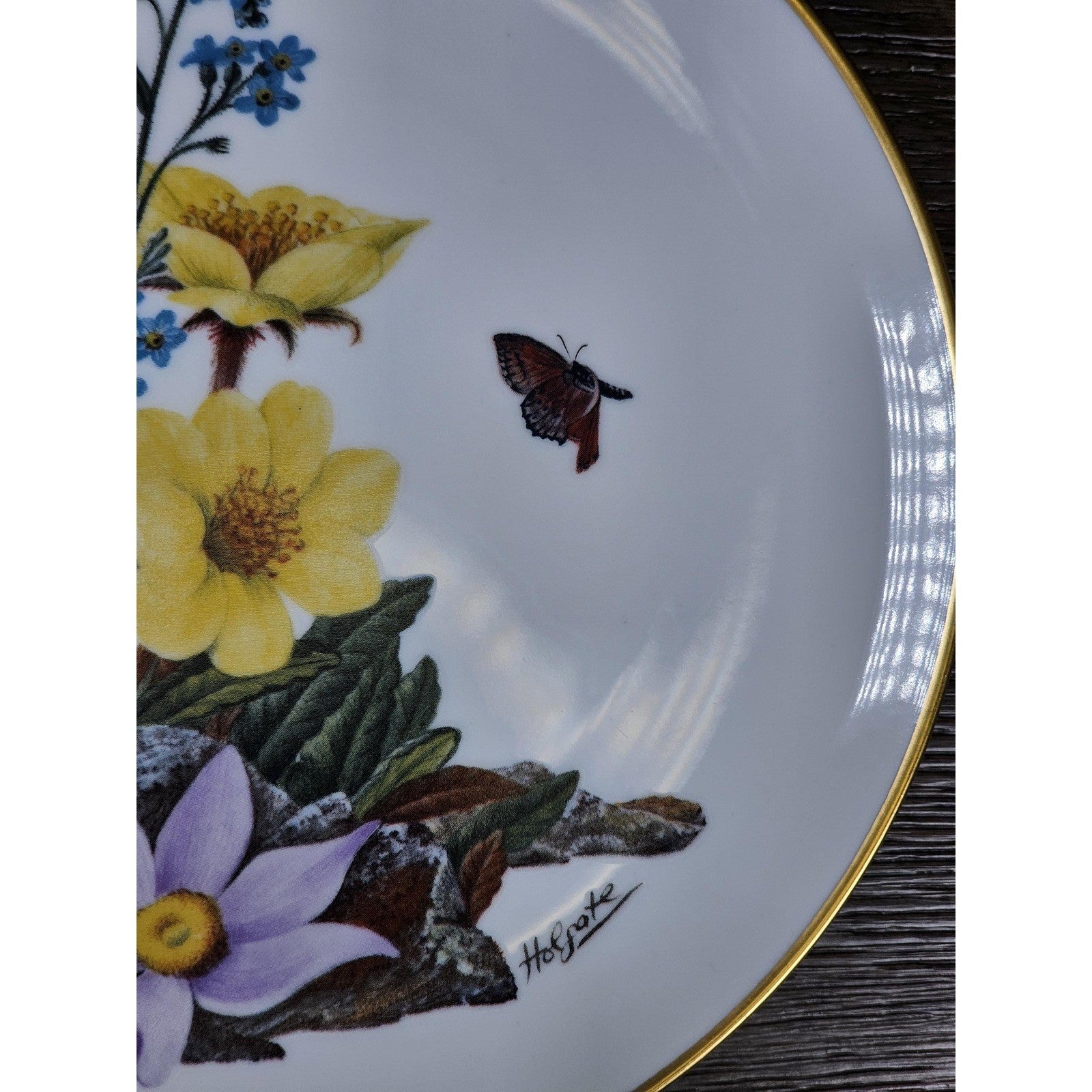 1978 Alaskan Wildflowers Plate Franklin Porcelain Sierra Club