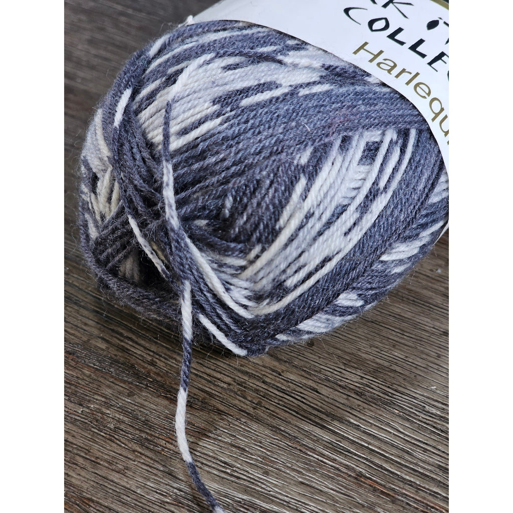 Vintage Elann Sock-It Collection Harlequin Yarn 50g Superwash Wool Italy