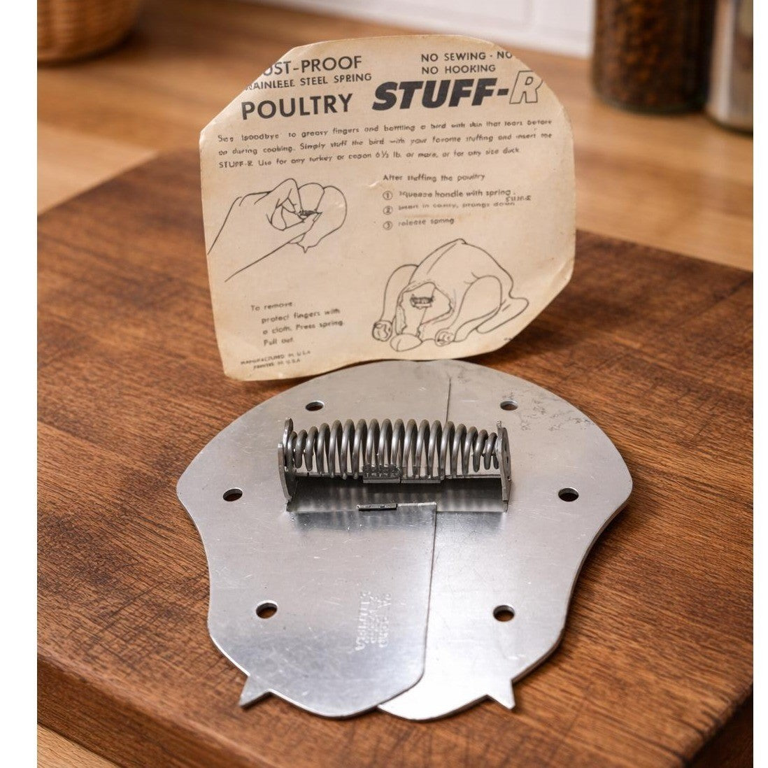 Vintage Poultry Stuffer Stainless Steel Kitchen Tool