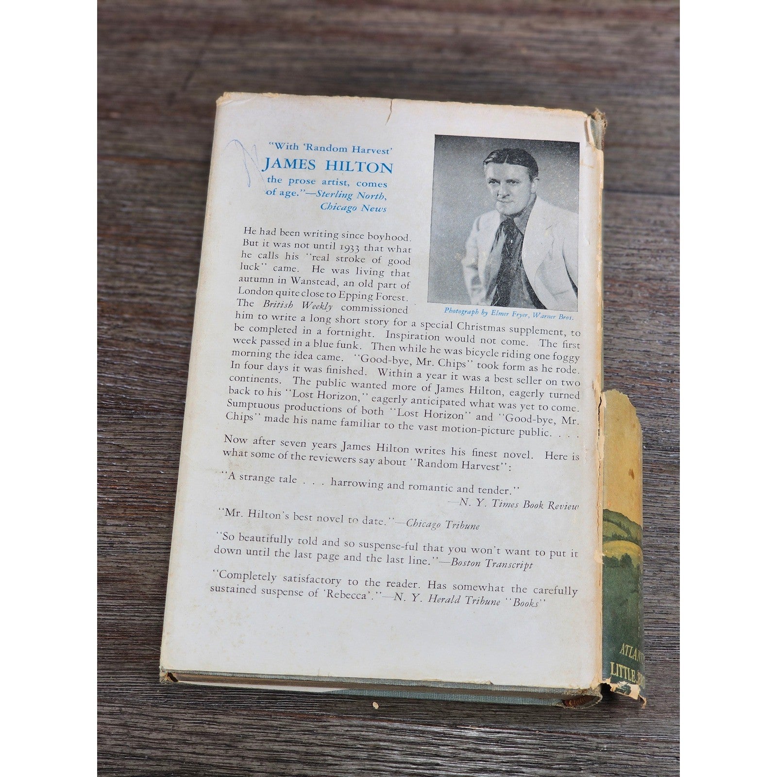 Random Harvest 1941 James Hilton Hardcover w Dust Jacket