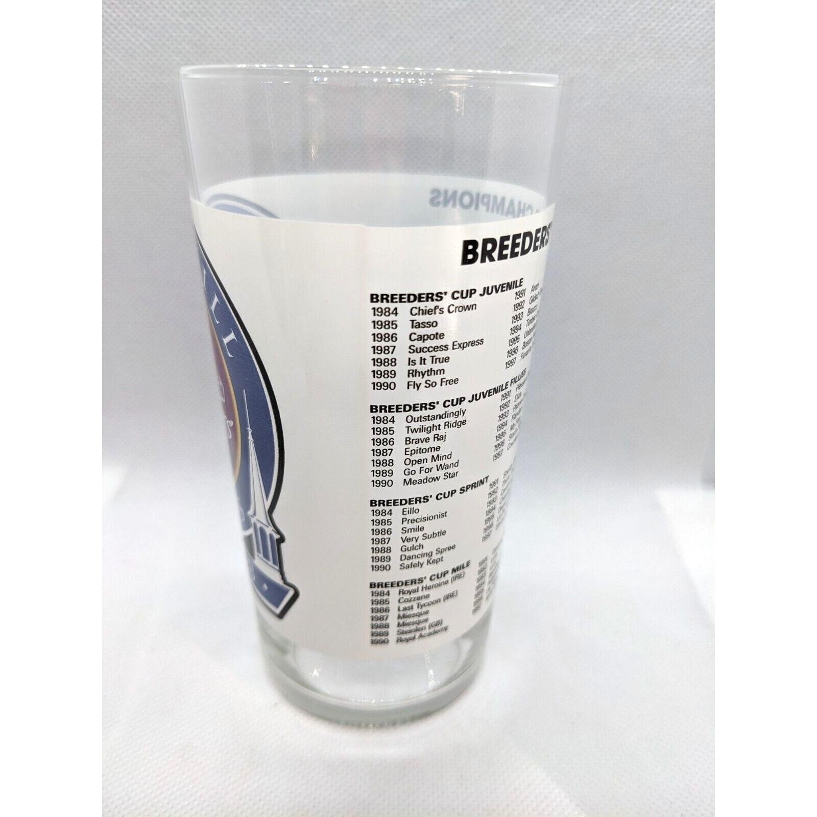 Vintage Breeders Cup 1998 Churchill Downs Racing Glass by Libbey