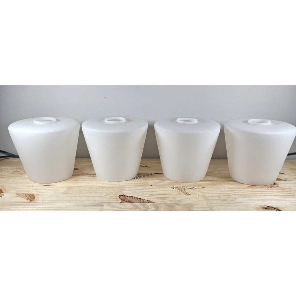 Vintage Opalescent Glass Light Shades Set of 4 Chandelier or Vanity