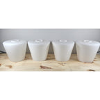 Vintage Opalescent Glass Light Shades Set of 4 Chandelier or Vanity