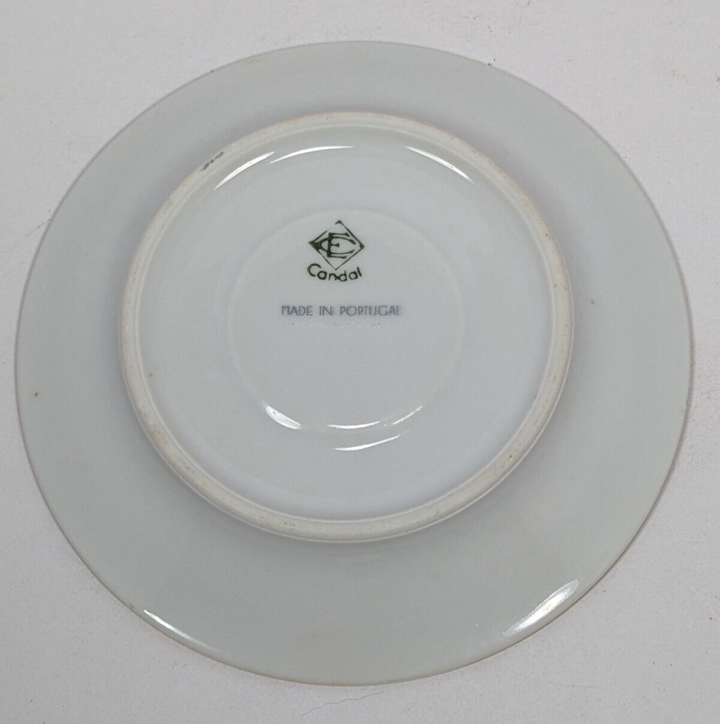 Floral Design Condol Saucer And Tea Cup With Gold Trim