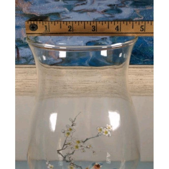 Vintage Hand Blown Glass Hurricane Globe 11.5" Colonial Candle Shade