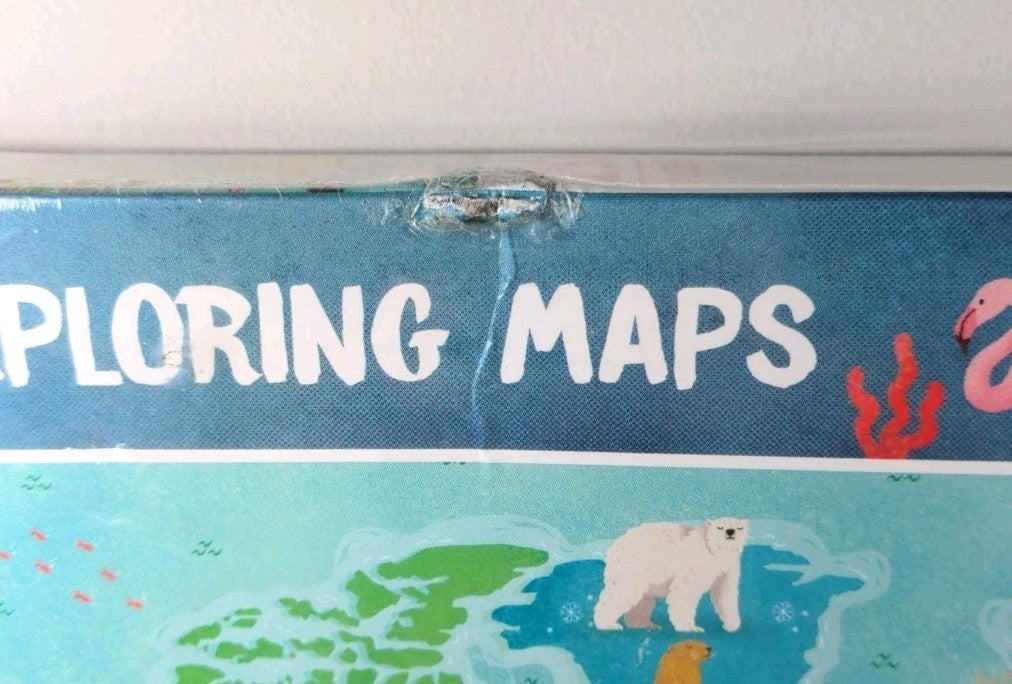 New Sealed Exploring Maps Super Color Puzzle 250 Pieces By Clementoni