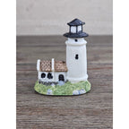 Mini Nautical Lighthouse Figurine Coastal Resin 3 Inch Decor