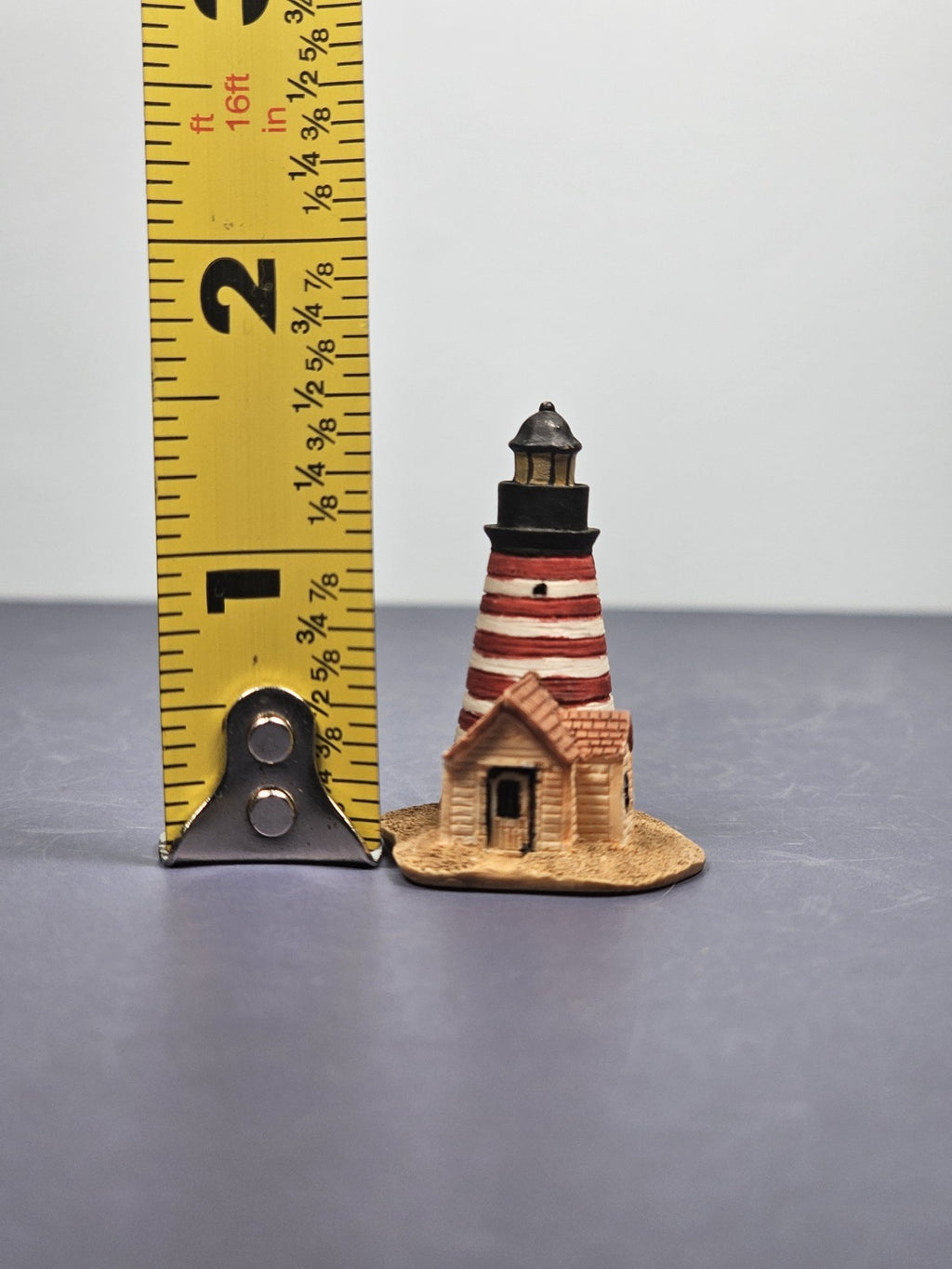 Lenox Miniature Lighthouse Thimble Figurine West Quoddy Head Lighthouse ME