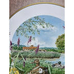 Vintage Franklin Porcelain July Beside the River Plate by Peter Barrett 9 Inch