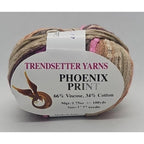 Trendsetter Phoenix Print Yarn Skein Italy Viscose Cotton