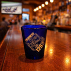 Preakness Stakes Shot Glass 2000 Blue Horse Racing Souvenir