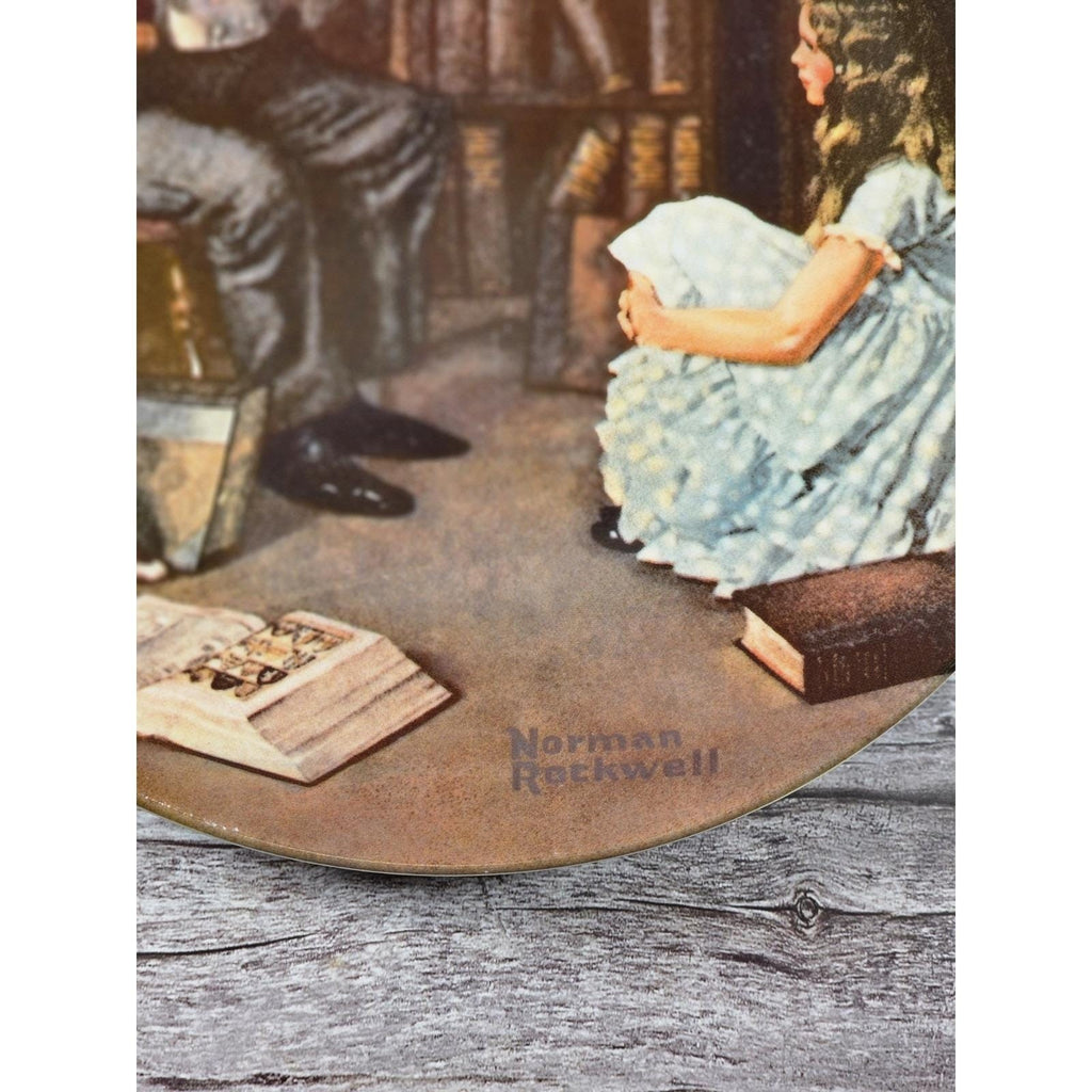 1984 Knowles Norman Rockwell The Storyteller Plate 8.5" Heritage