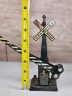 Vintage Marx O Gauge Train Railroad Crossing Arm & Signal Untested