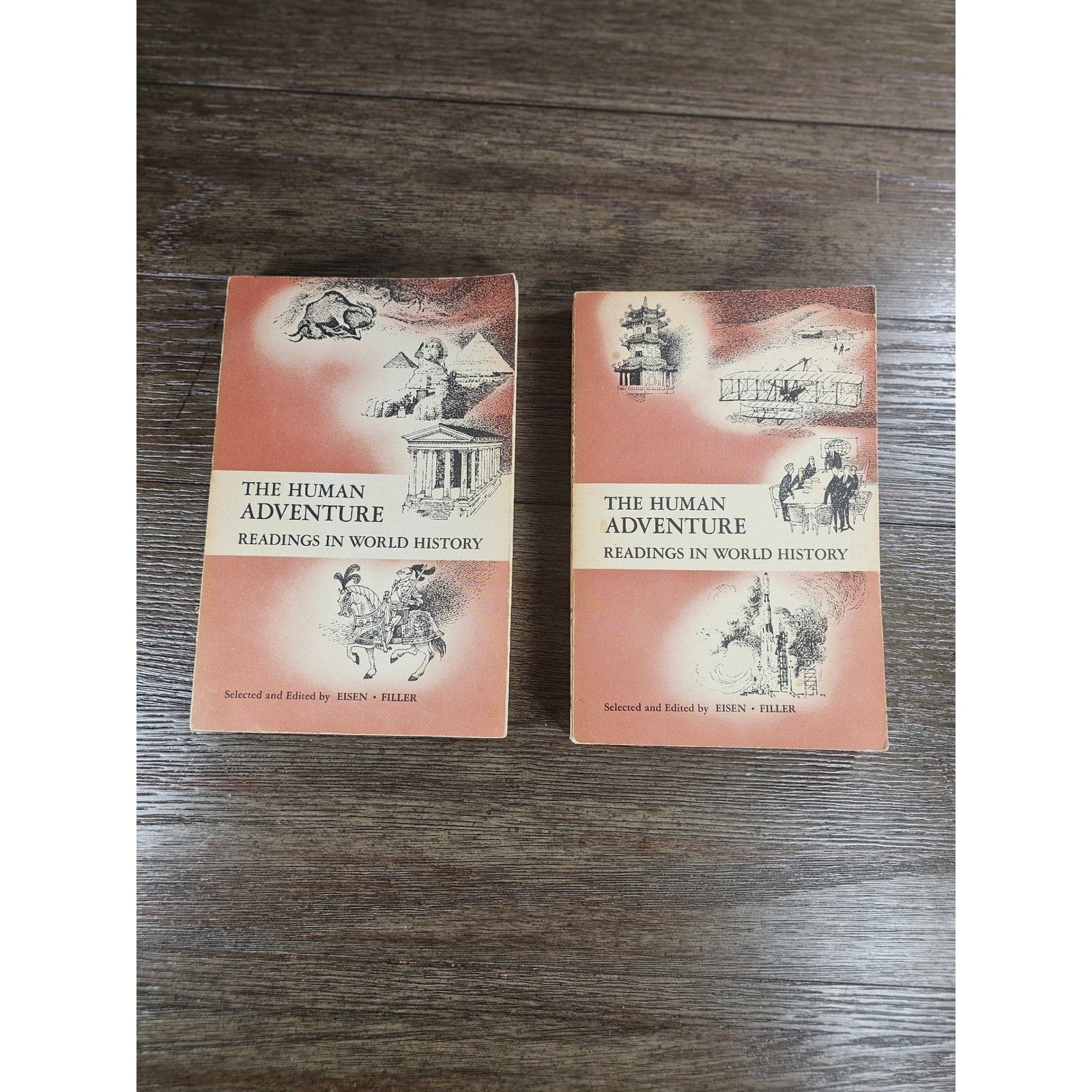 Vintage World History Books Set – The Human Adventure Volumes One & Two (1964)