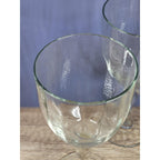 Set of 4 Vintage Crystal Water Goblets – Optic Pattern & Starburst Base