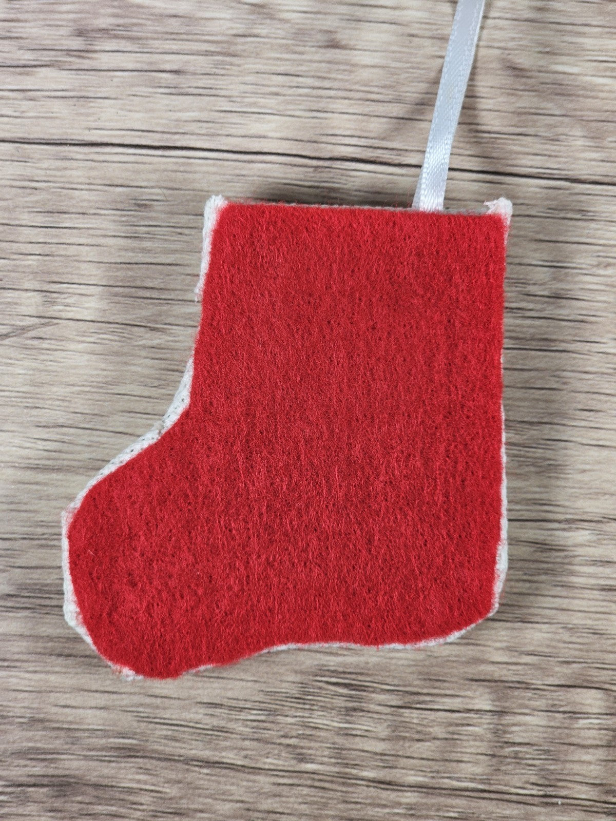 Vintage 3" Angel Embroidered Cross-Stitch Christmas Stocking Ornament