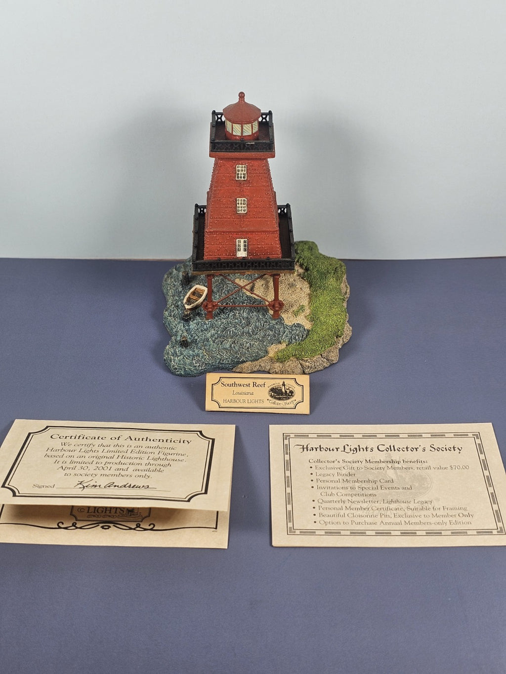 Harbour Lights #530 Southwest Reef  Louisiana Lighthouse Society Exclusive Decor