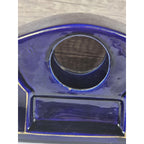 Mercedes Wind Up Clock Germany Blue Ceramic Mantel Clock