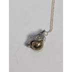 Sterling Silver Aries Zodiac Harmony Ball Pendant Necklace 18 Inch