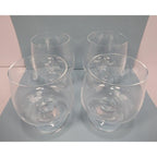 Vintage Whiskey Glasses Set of 4 Clear Barware Rocks Glasses