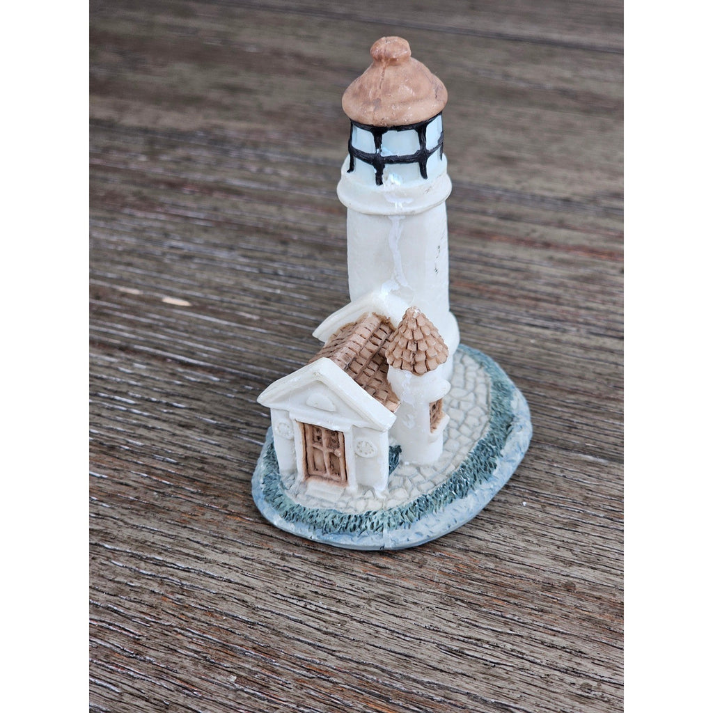Miniature Lighthouse Resin Figurine Coastal Nautical Decor 3.5"