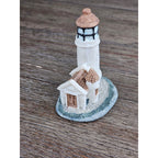 Miniature Lighthouse Resin Figurine Coastal Nautical Decor 3.5"